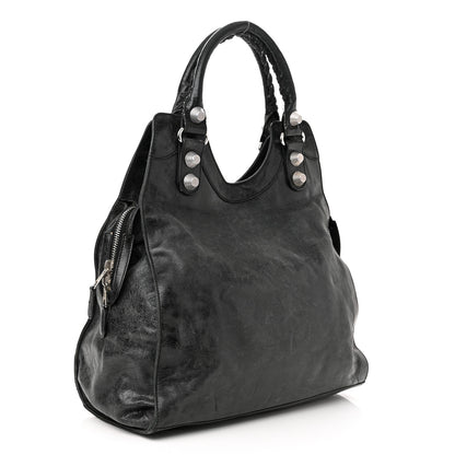 Balenciaga Agneau Giant 21 Silver Hardware Folder Black 3 of 16