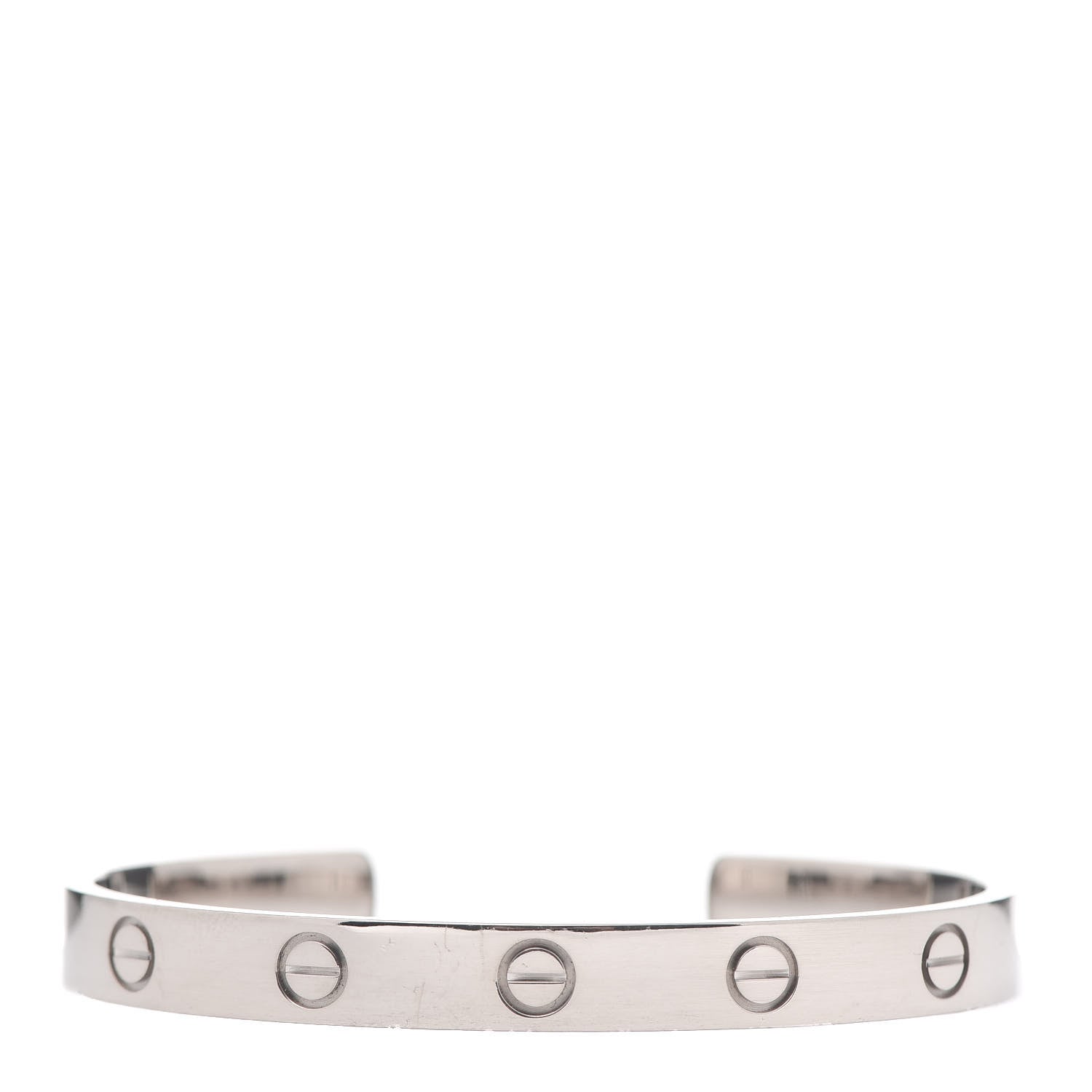 Cartier 18K White Gold LOVE Cuff Bracelet 16 1 of 4
