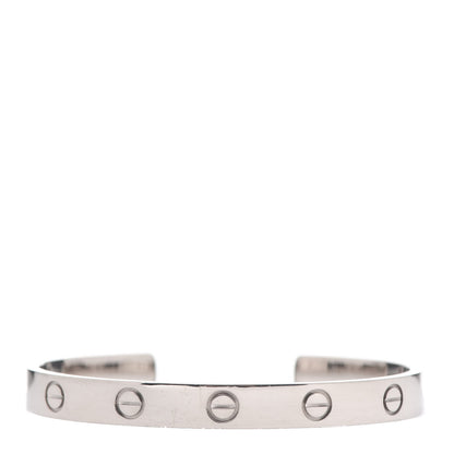 Cartier 18K White Gold LOVE Cuff Bracelet 16 1 of 4