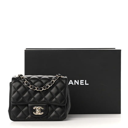 Chanel Lambskin Quilted Mini Square Flap Black 11 of 11