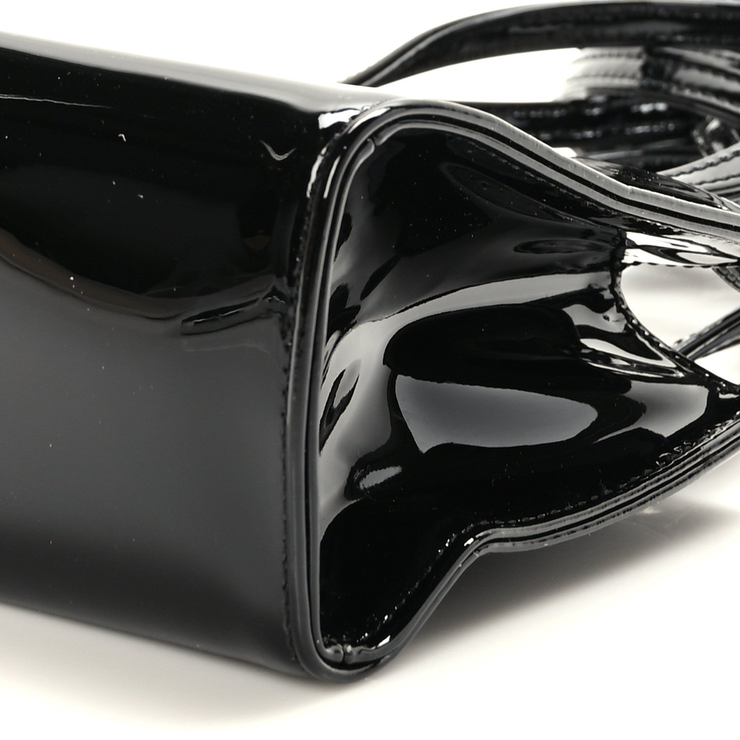 Telfar Patent Vegan Leather Small Shopping Bag Black 8 of 8