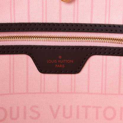 Louis Vuitton Damier Ebene Neo Neverfull MM Rose Ballerine 8 of 12