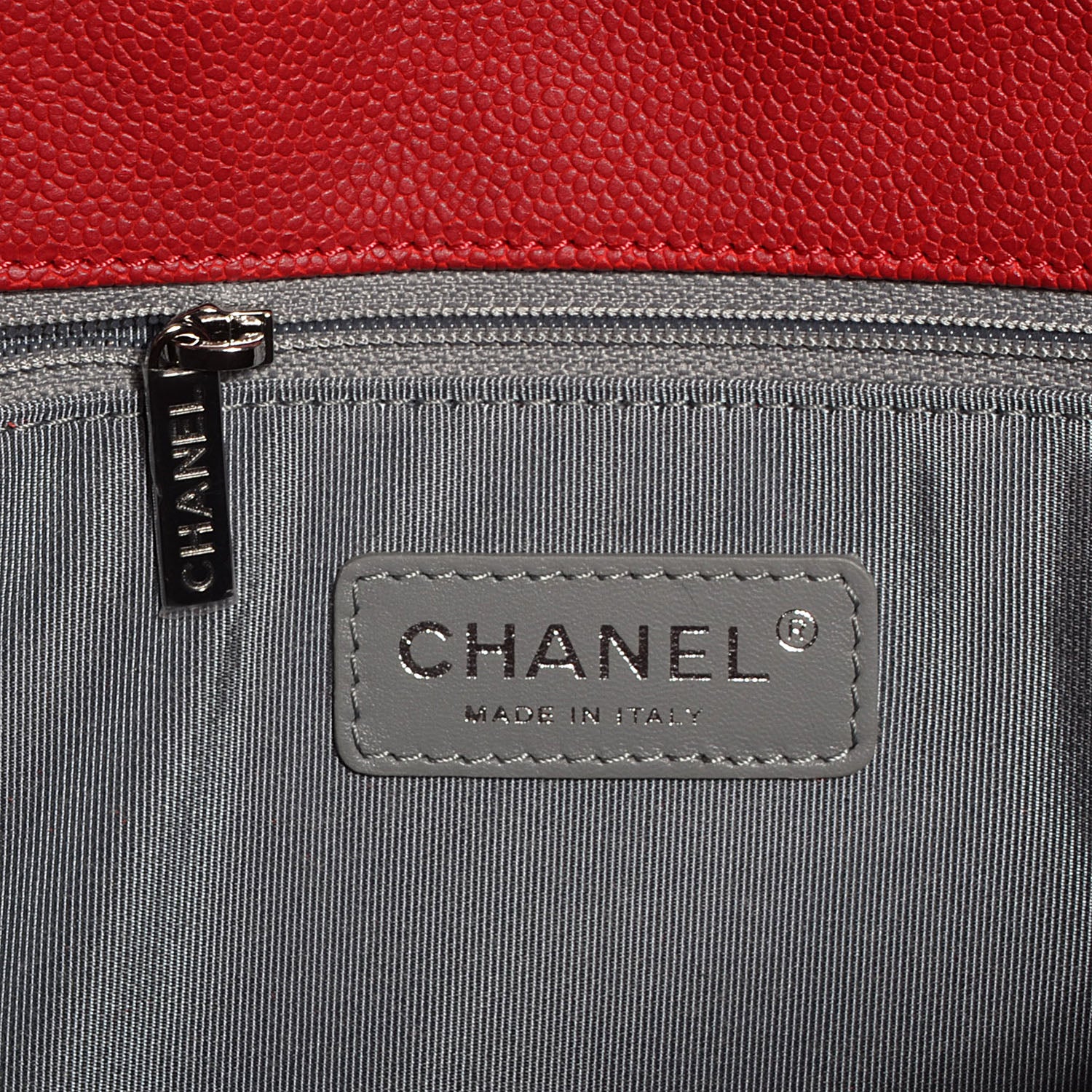 Chanel Caviar French Riviera Large Flap Red 7 of 9