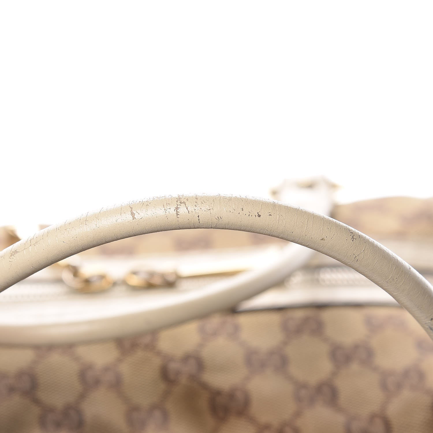Gucci Monogram Horsebit Nail Medium Boston White 18 of 19