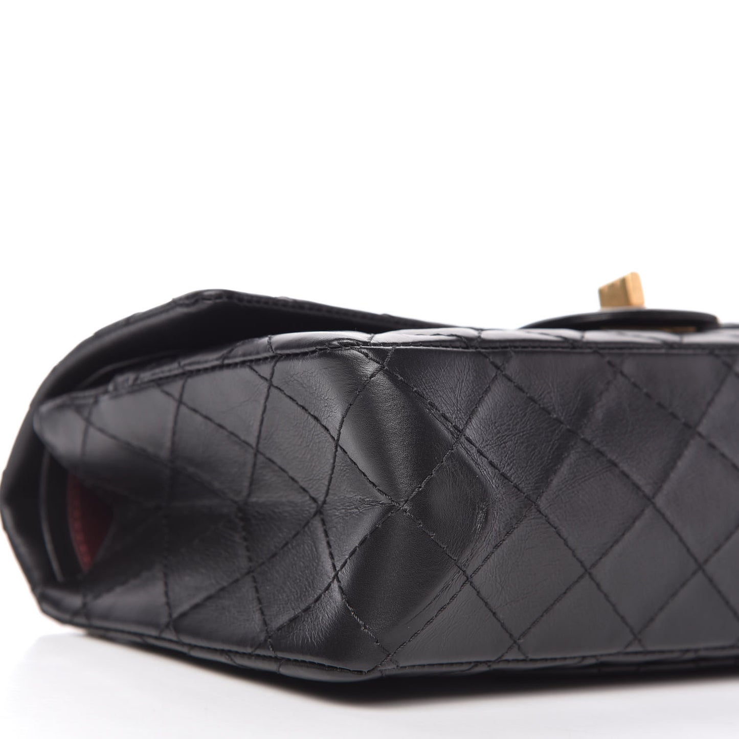 Aged Calfskin Quilted 2.55 Reissue 225 Flap Black