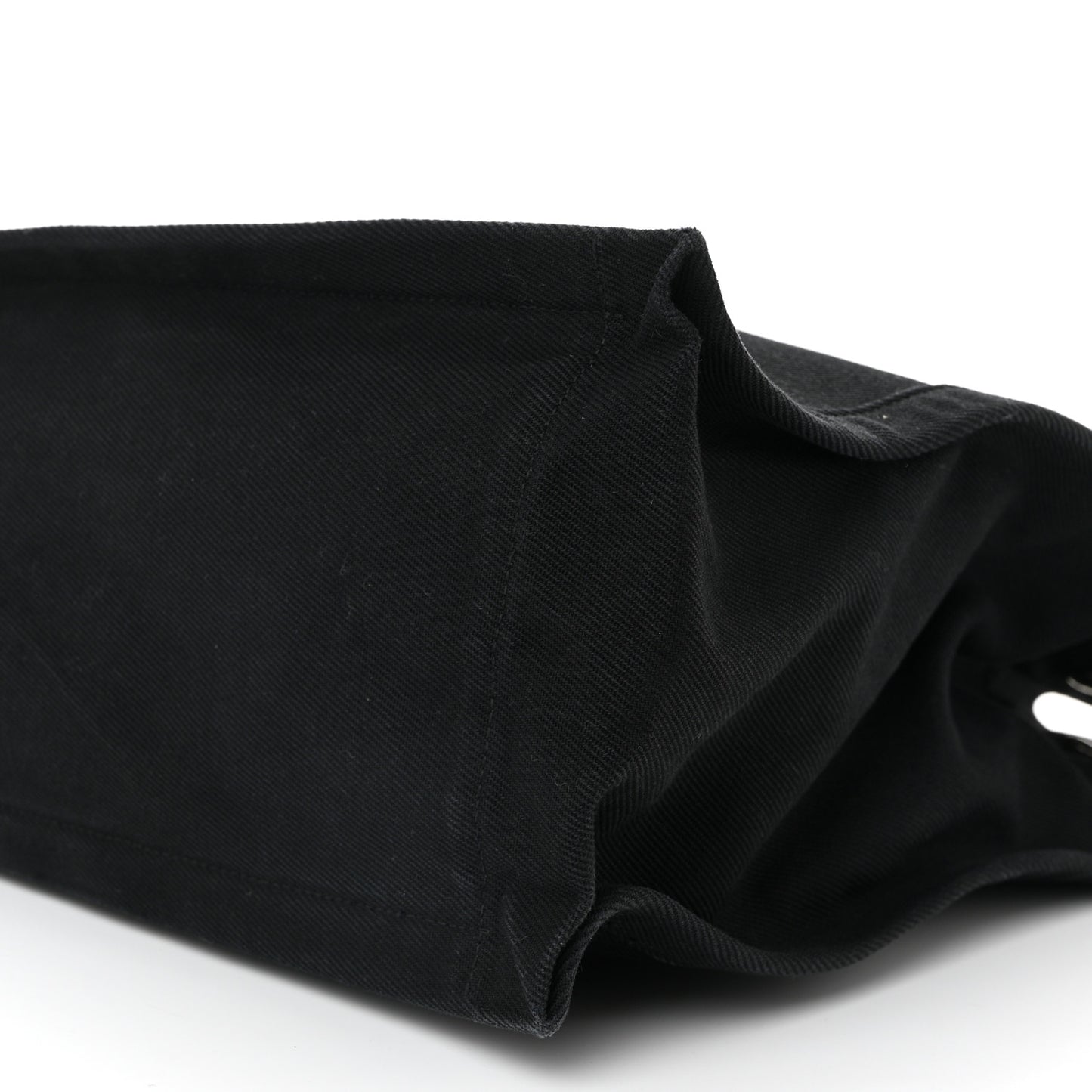 Linen Calfskin Rive Gauche Tote Black