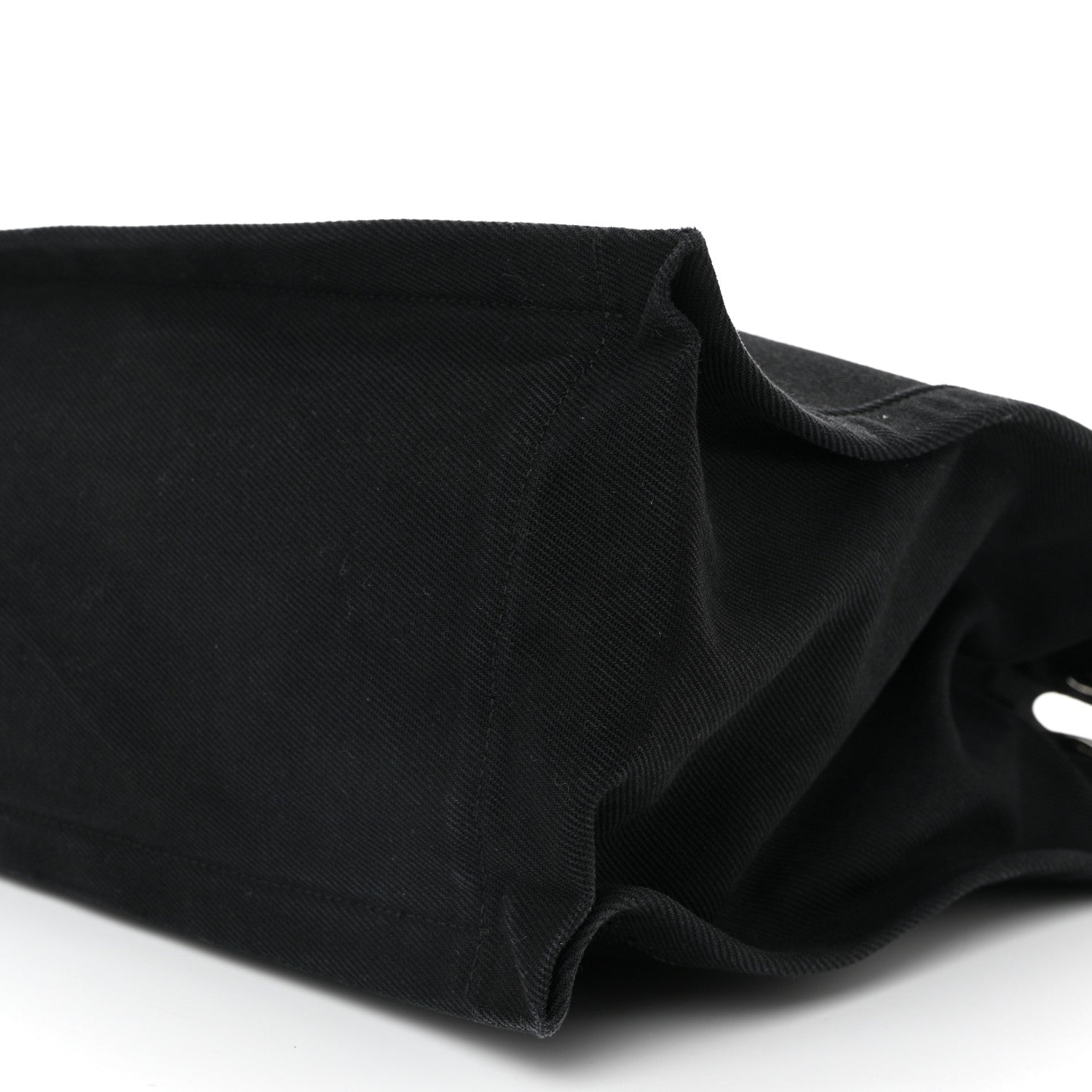 Saint Laurent Linen Calfskin Rive Gauche Tote Black 9 of 10