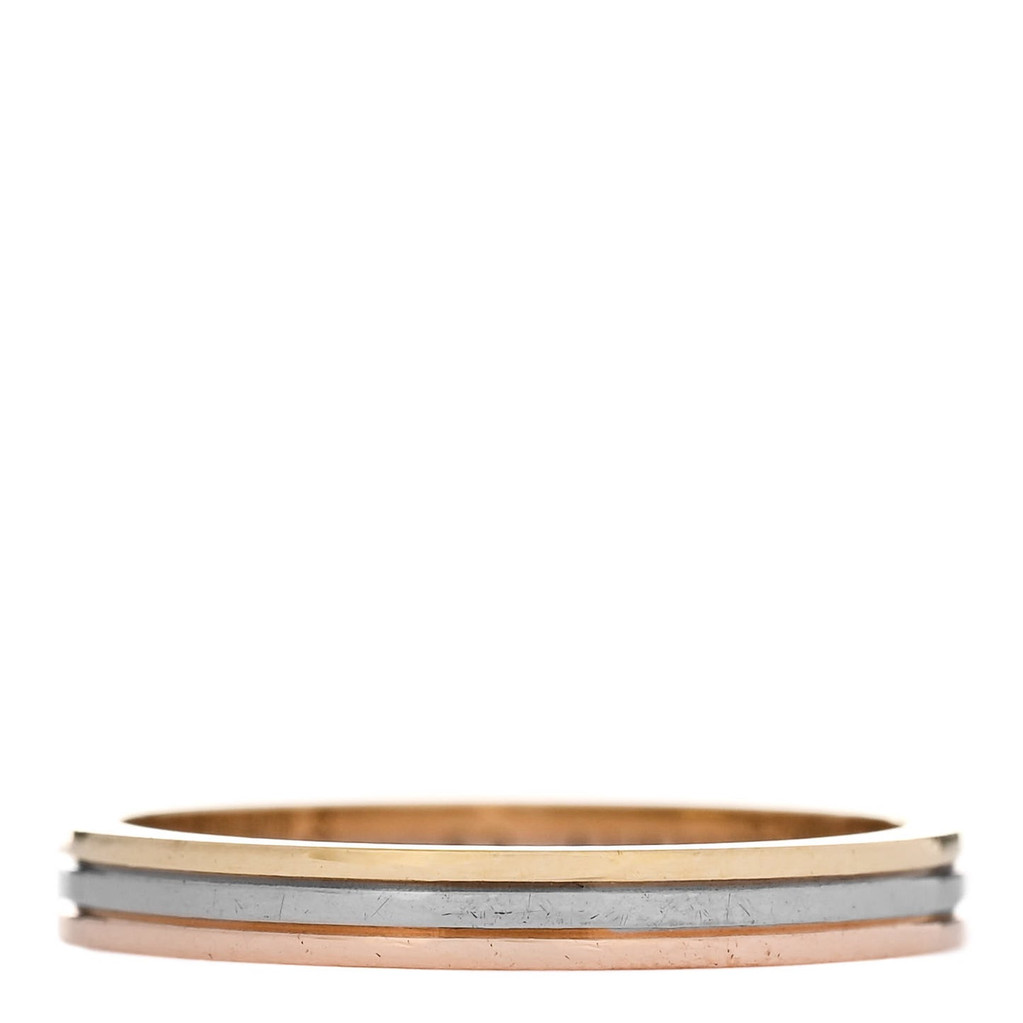 18K Pink White Yellow Gold 2.5mm Vendome Louis Cartier Wedding Band Ring 53 6.5