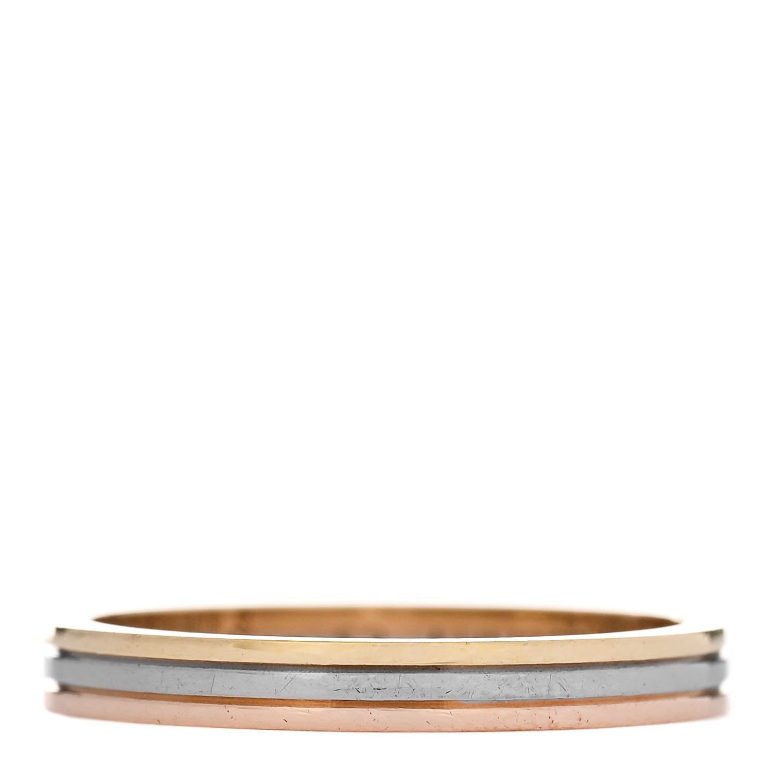 Cartier 18K Pink White Yellow Gold 2.5mm Vendome Louis Cartier Wedding Band Ring 53 6.5 1 of 4