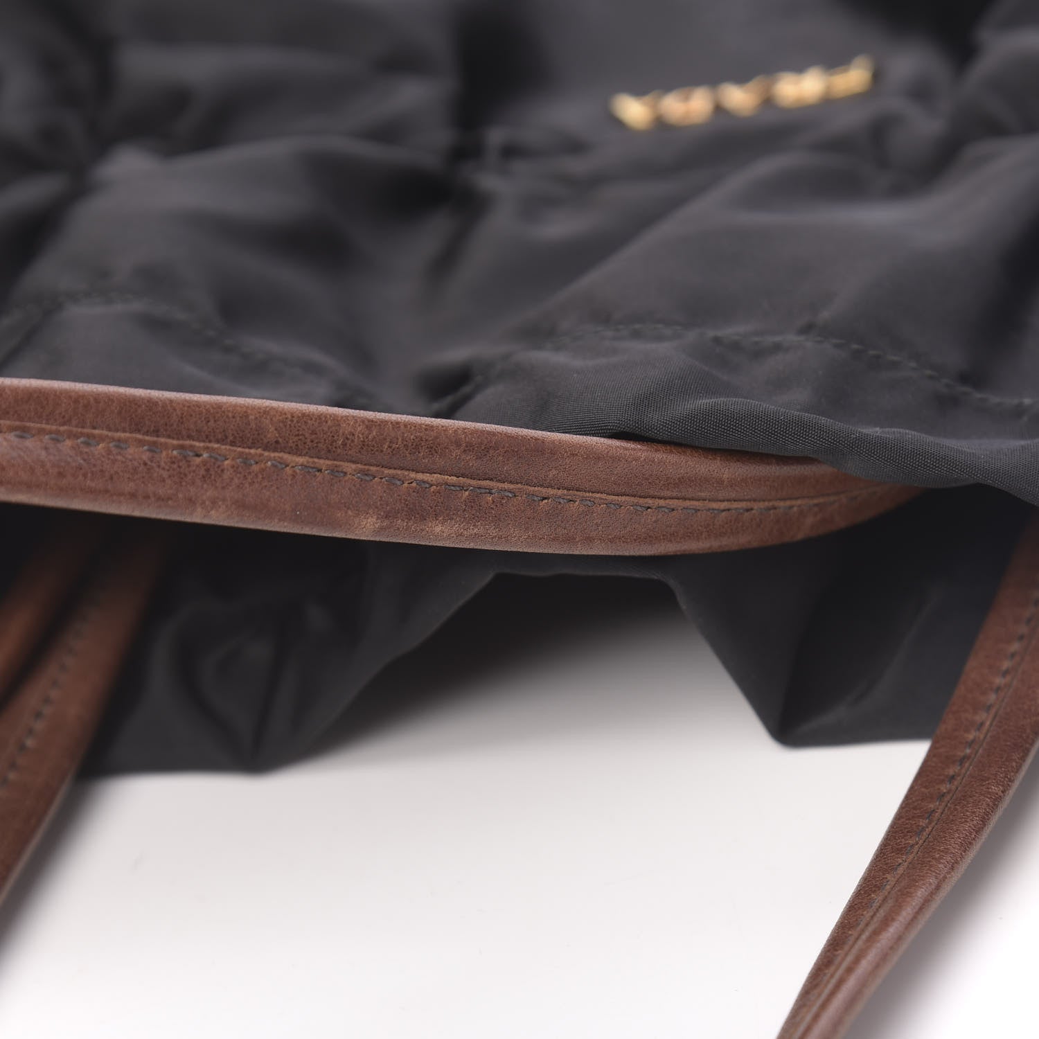 Prada Tessuto Nylon Jacquard Logo Tote Black 9 of 13