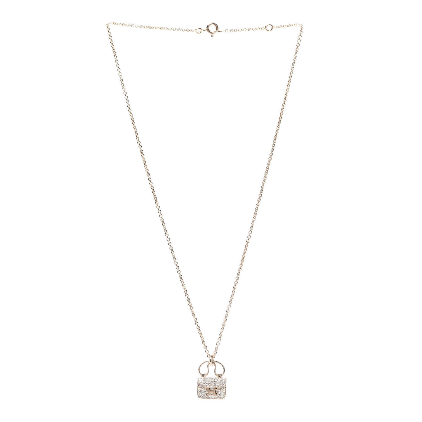 18K Rose Gold Diamond Constance Amulette Pendant Necklace