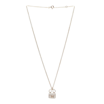 Hermes 18K Rose Gold Diamond Constance Amulette Pendant Necklace 3 of 6