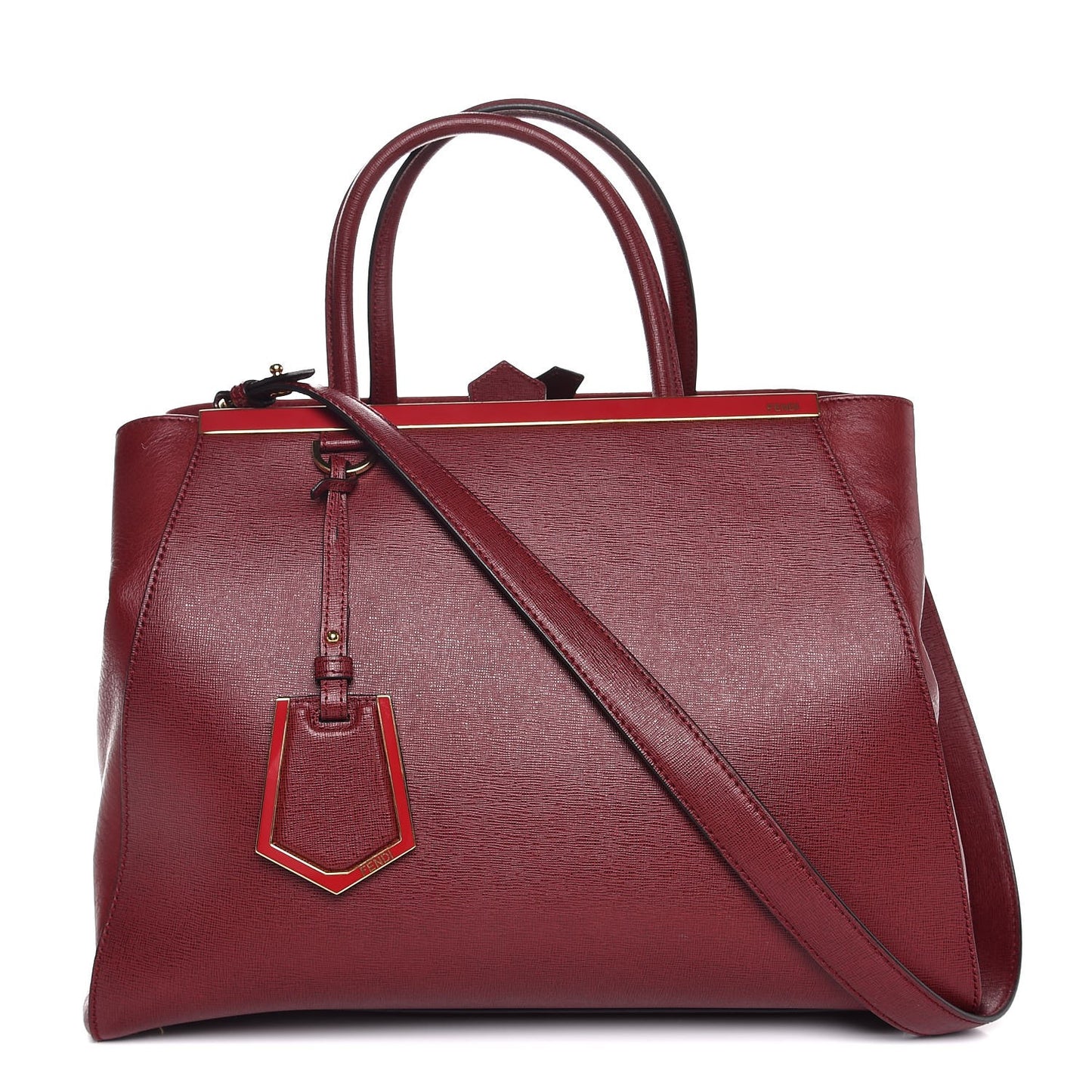 Vitello Elite Regular 2Jours Tote Rosso Scuro Ciliegia