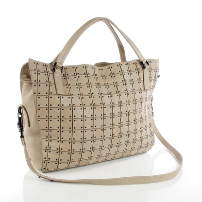 Burberry Prorsum Calfskin Studded Large Warrior Tote Beige 4 of 10