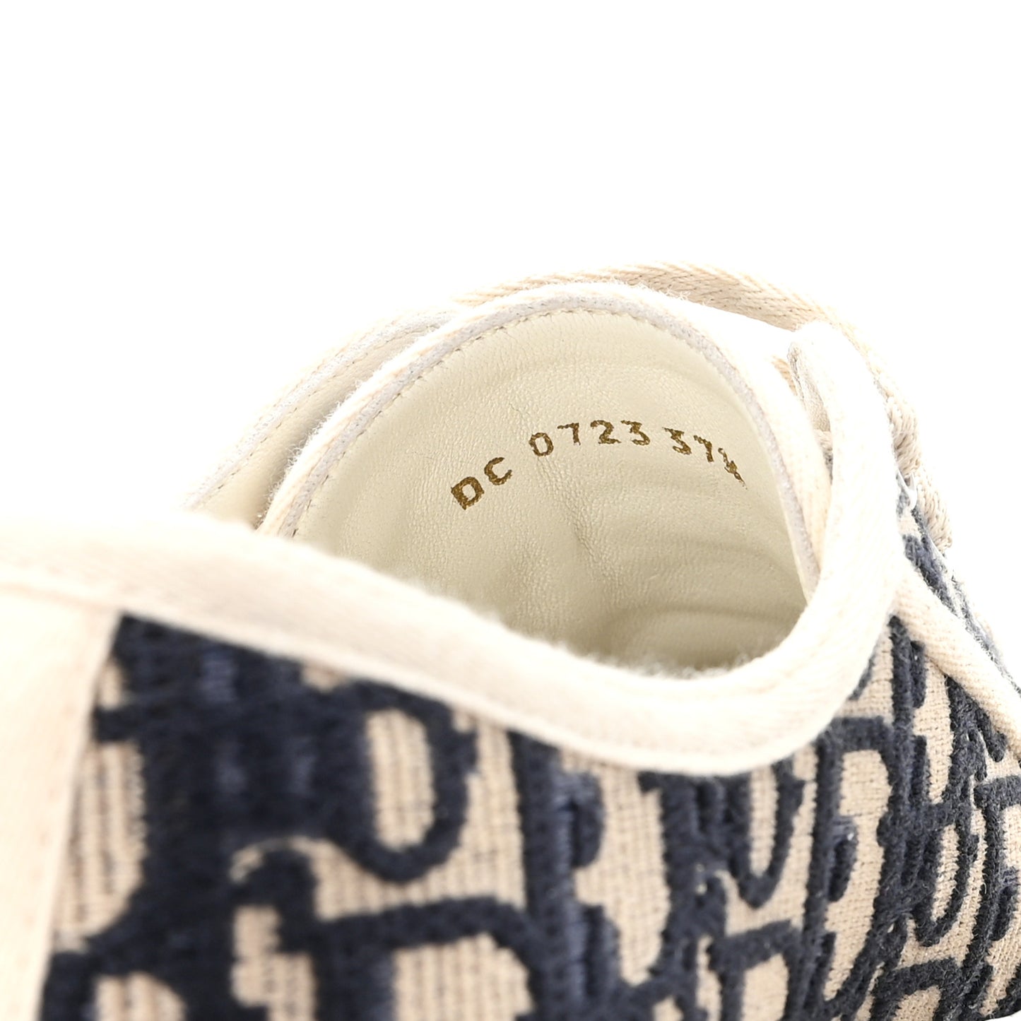 Canvas Oblique Walk'N'Dior Low Top Sneakers 37.5 Deep Blue