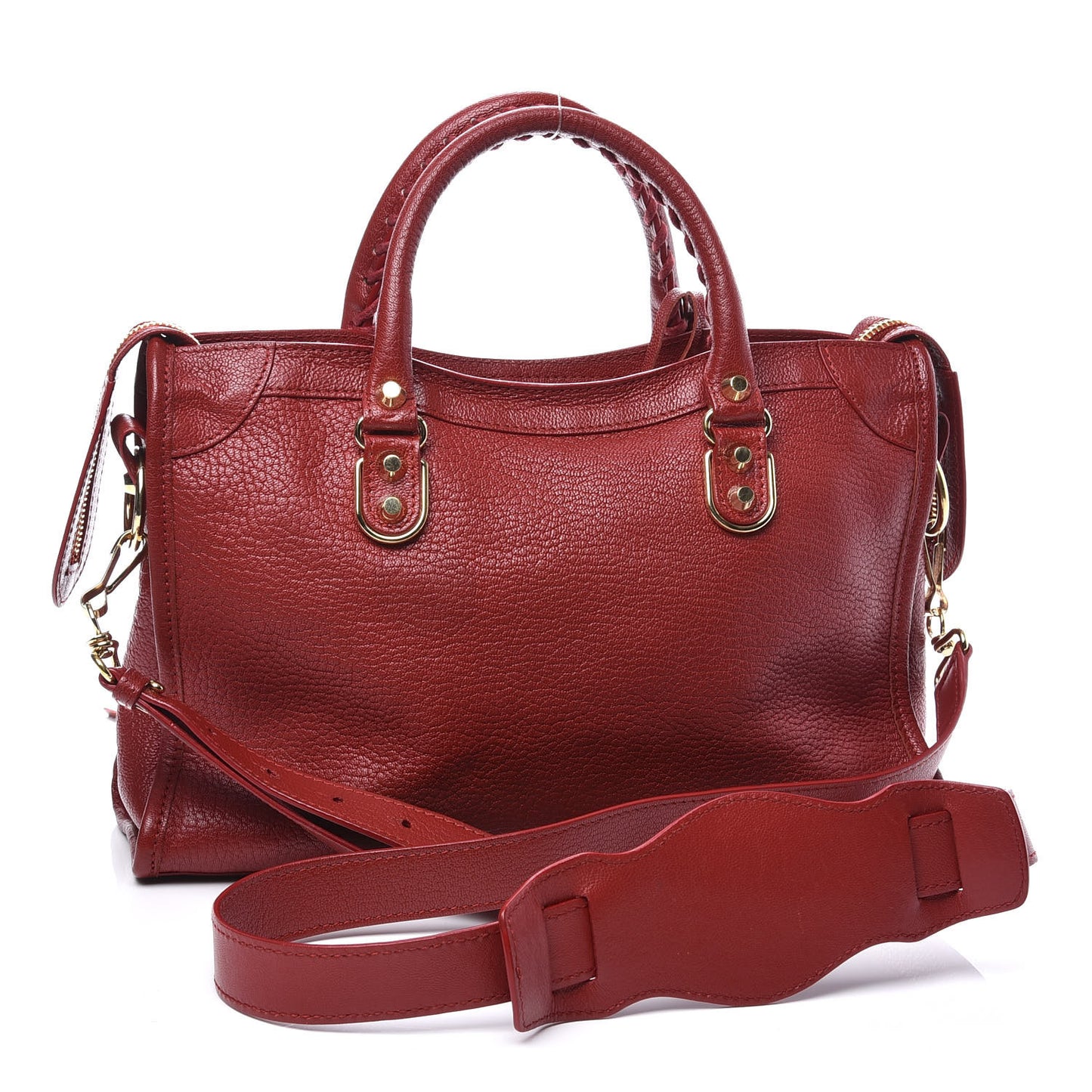 Chevre Gold Metallic Edge Hardware S City Rouge Groseille