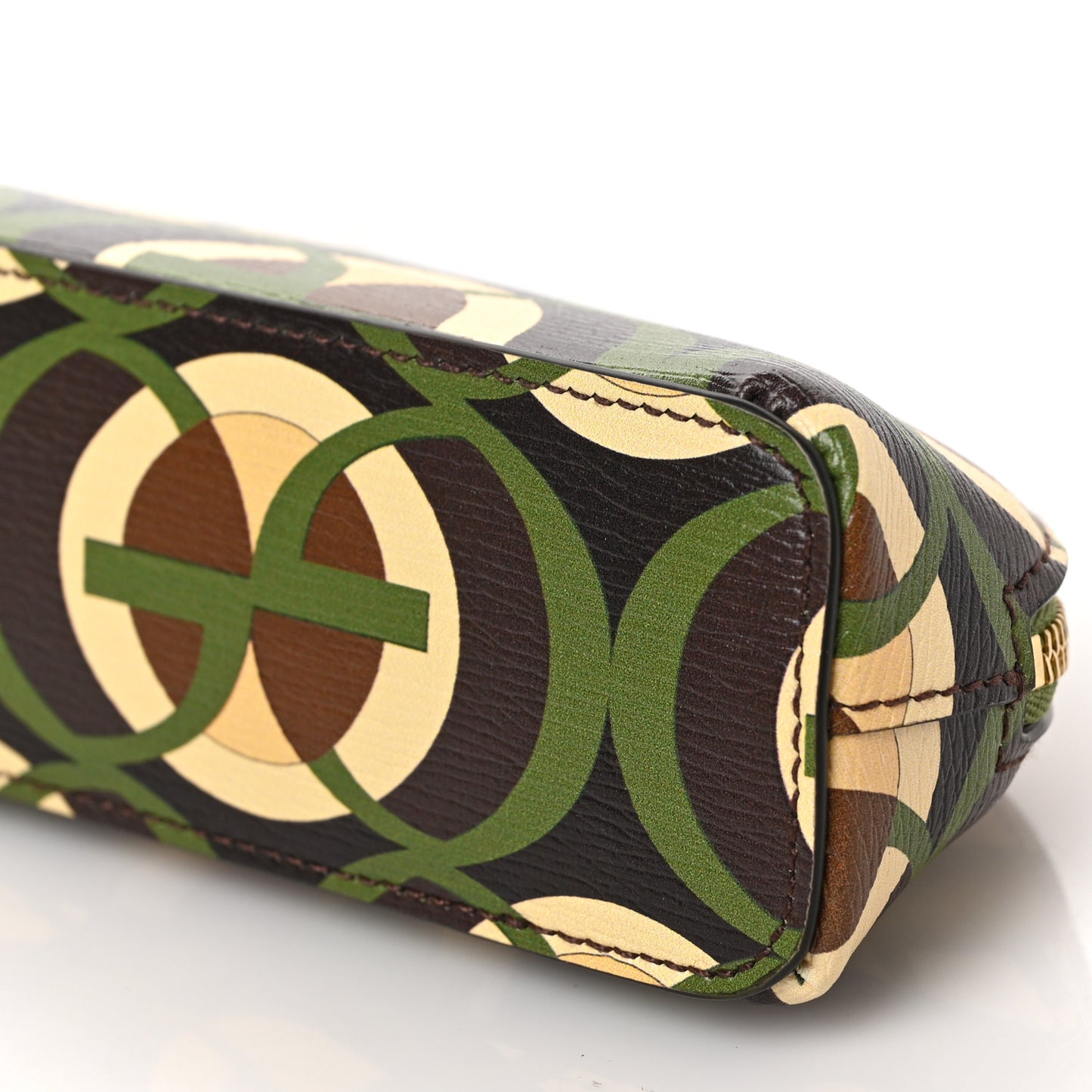 Calfskin GG Cascade Pencil Case Green Black