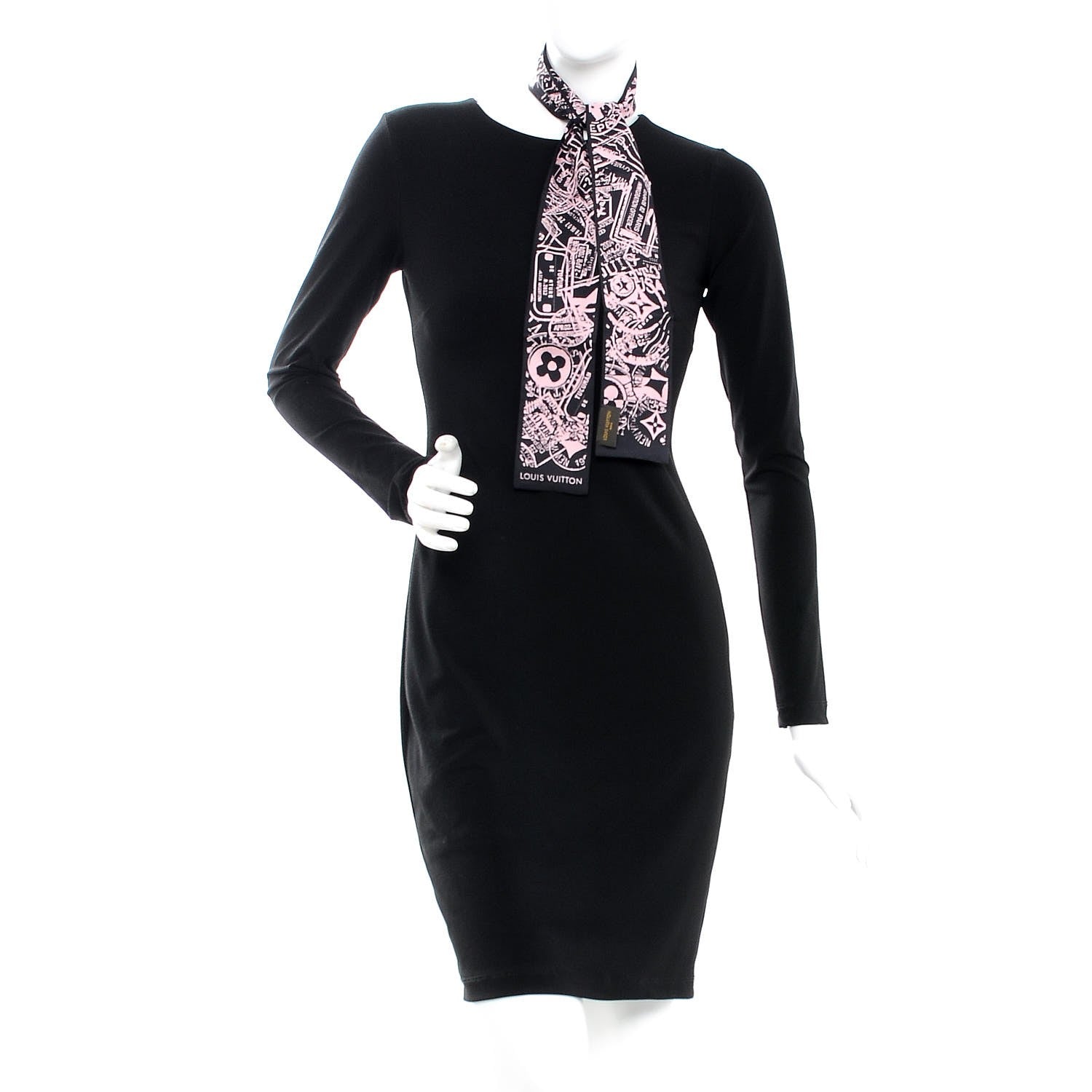 Louis Vuitton Silk Boarding Bandeau Black Pink 2 of 5