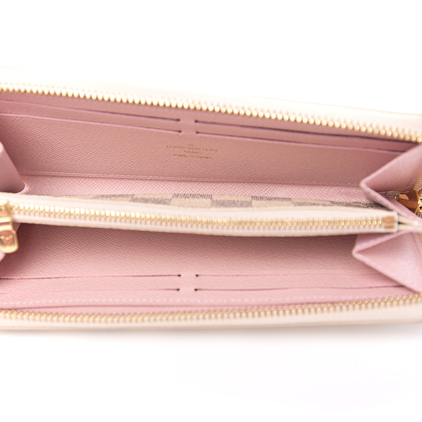 Damier Azur Clemence Wallet Rose Ballerine