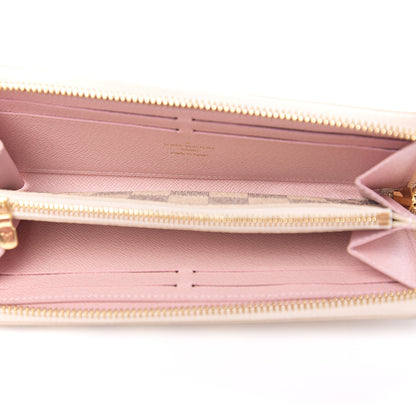 Louis Vuitton Damier Azur Clemence Wallet Rose Ballerine 4 of 6