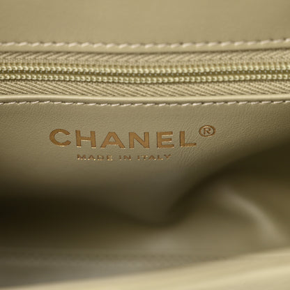 Chanel Shiny Aged Calfskin Quilted Nano Kelly Shopper Khaki 6 of 11