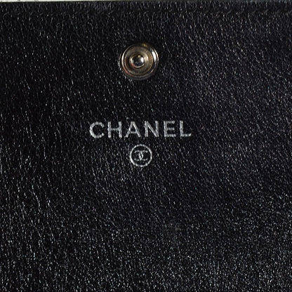 Chanel Lambskin Perforated Quilted Card Holder Black 6 of 9