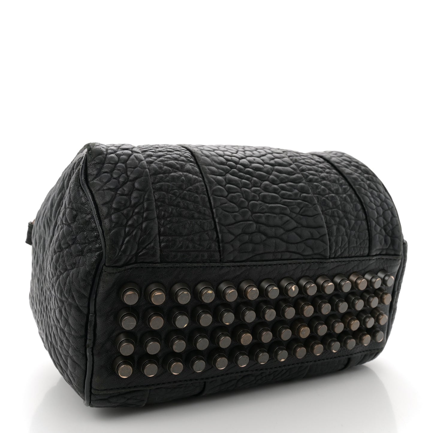 Pebbled Lambskin Mini Rockie Black Antique Brass Hardware