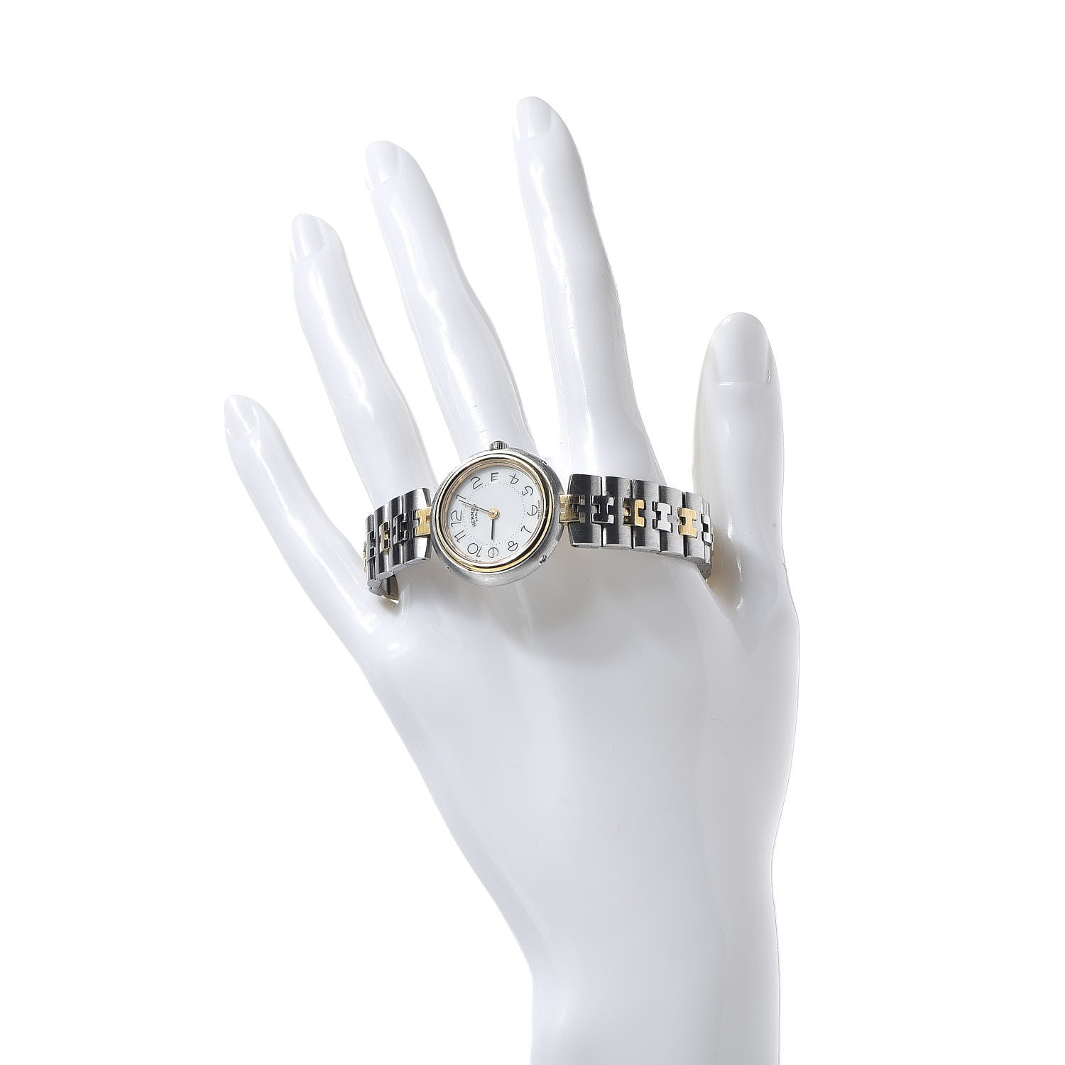 Hermes Stainless Steel 25mm Profile Quartz Watch Gold 2 of 7