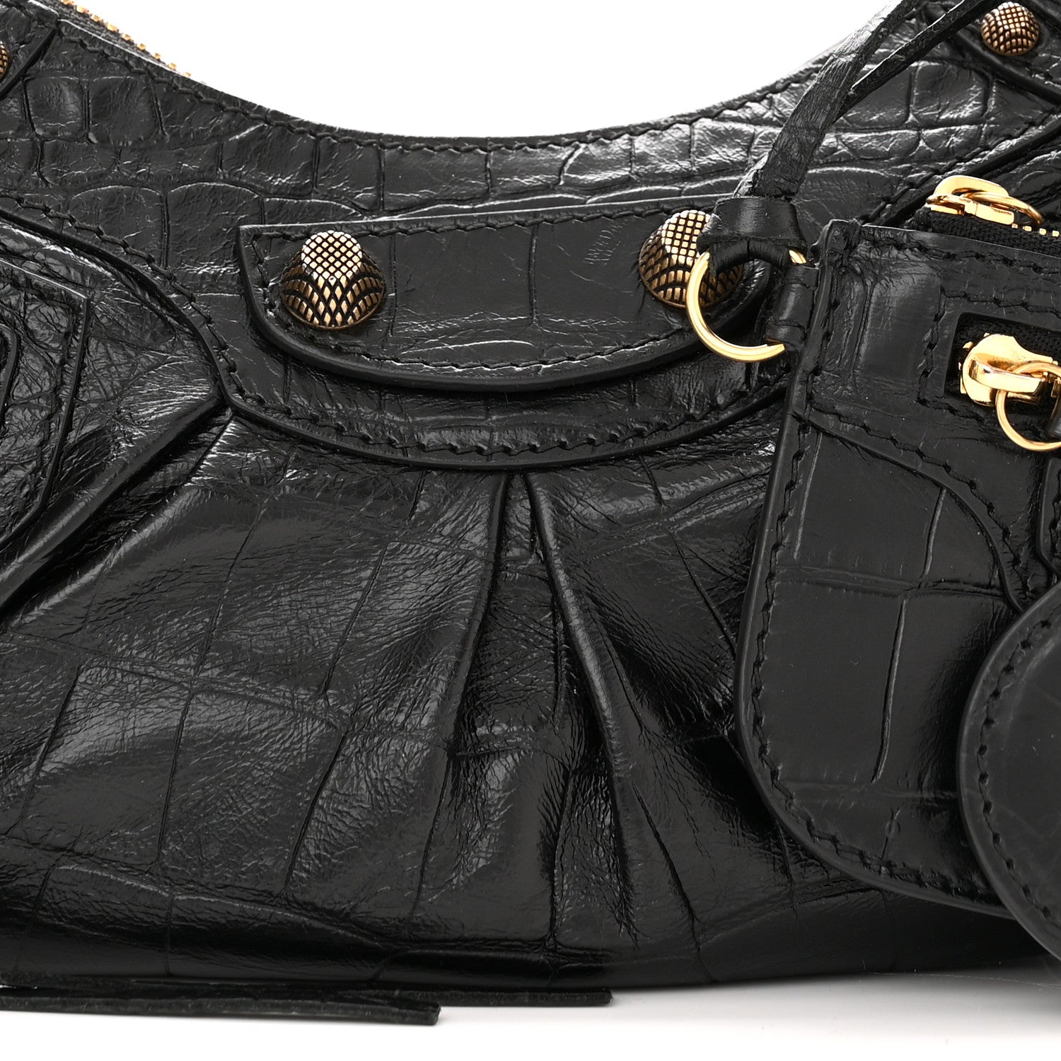 Balenciaga Agneau Arena Le Cagole Shoulder Bag XS Black 8 of 12