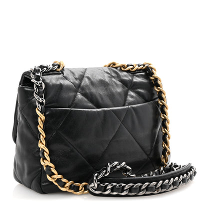 Chanel Goatskin Quilted Medium Chanel 19 Flap Black 3 of 10