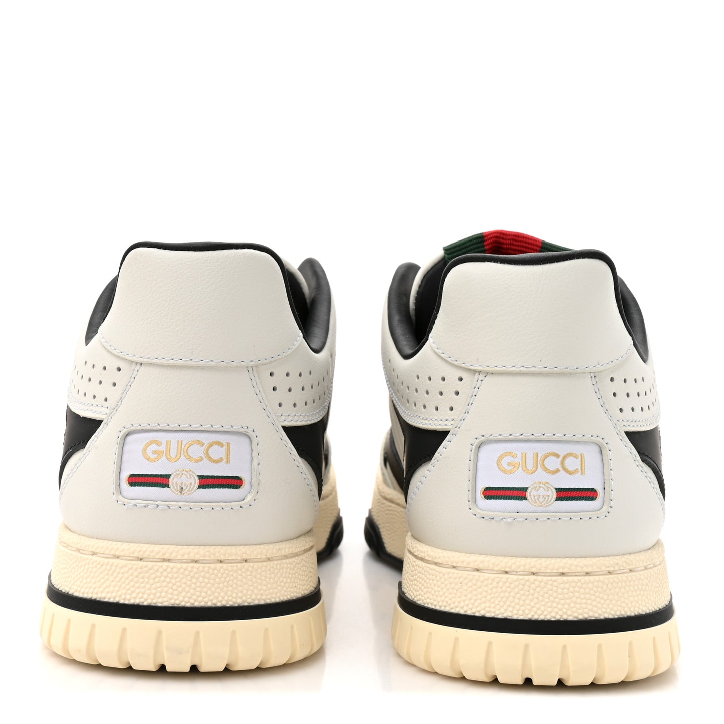 Calfskin Womens Re-Web Sneakers 38 Black White