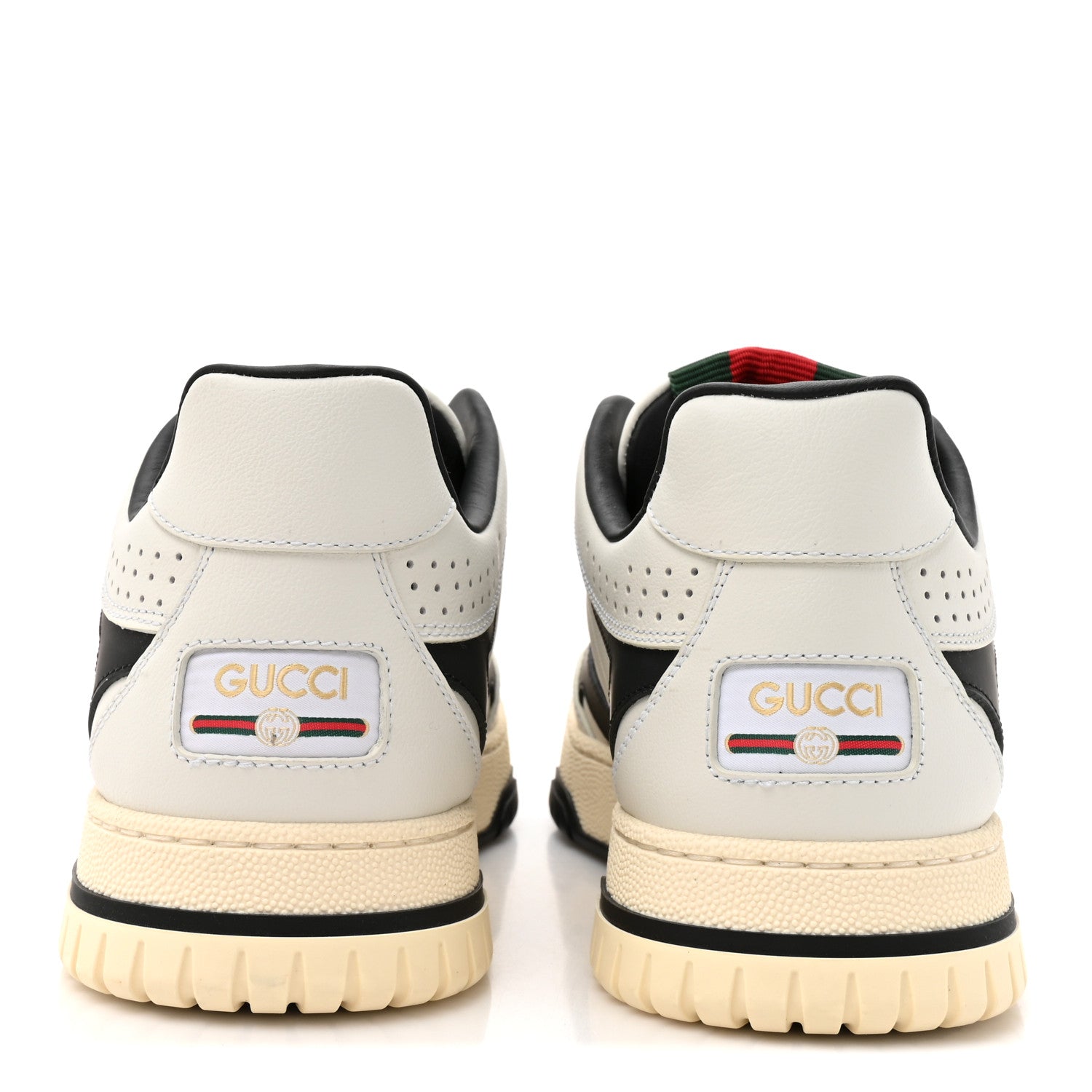 Gucci Calfskin Womens Re-Web Sneakers 38 Black White 5 of 11