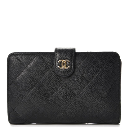 Chanel Caviar Quilted Zipped Pocket Wallet Black 1 of 17