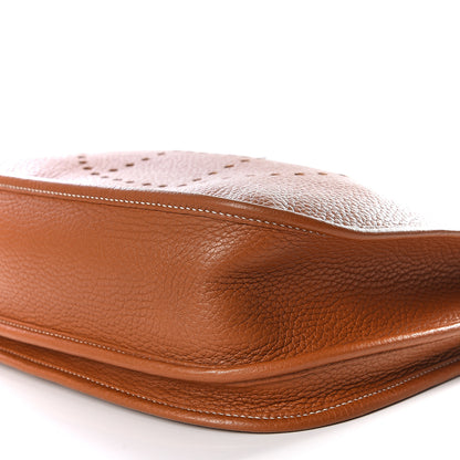 Hermes Taurillon Clemence Evelyne III PM Gold 7 of 11