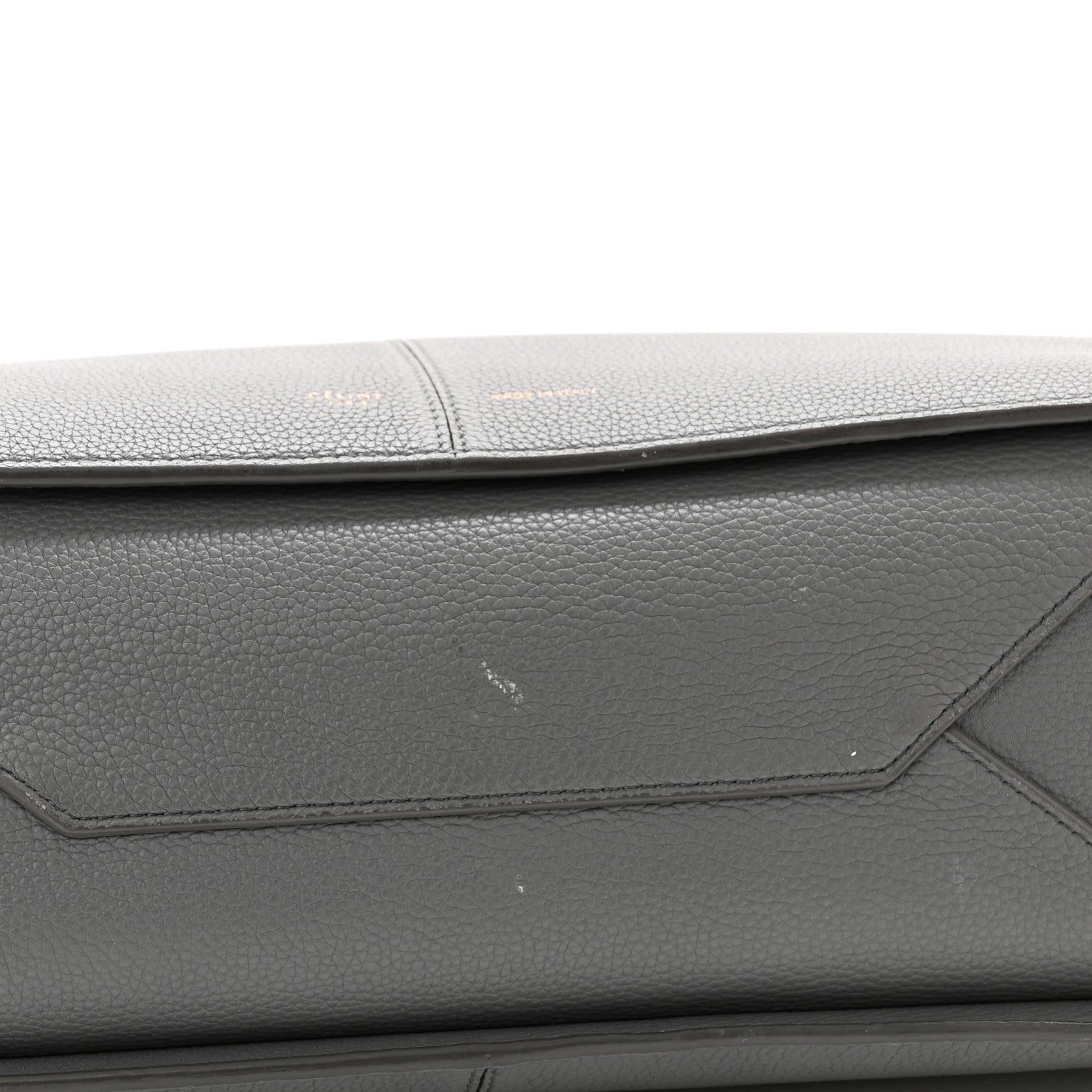 Celine Baby Grained Calfskin Medium Tri-Fold Bag Grey 10 of 15