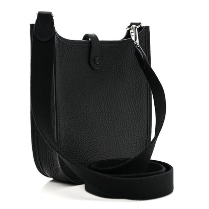 Hermes Taurillon Clemence Evelyne TPM Black 3 of 11