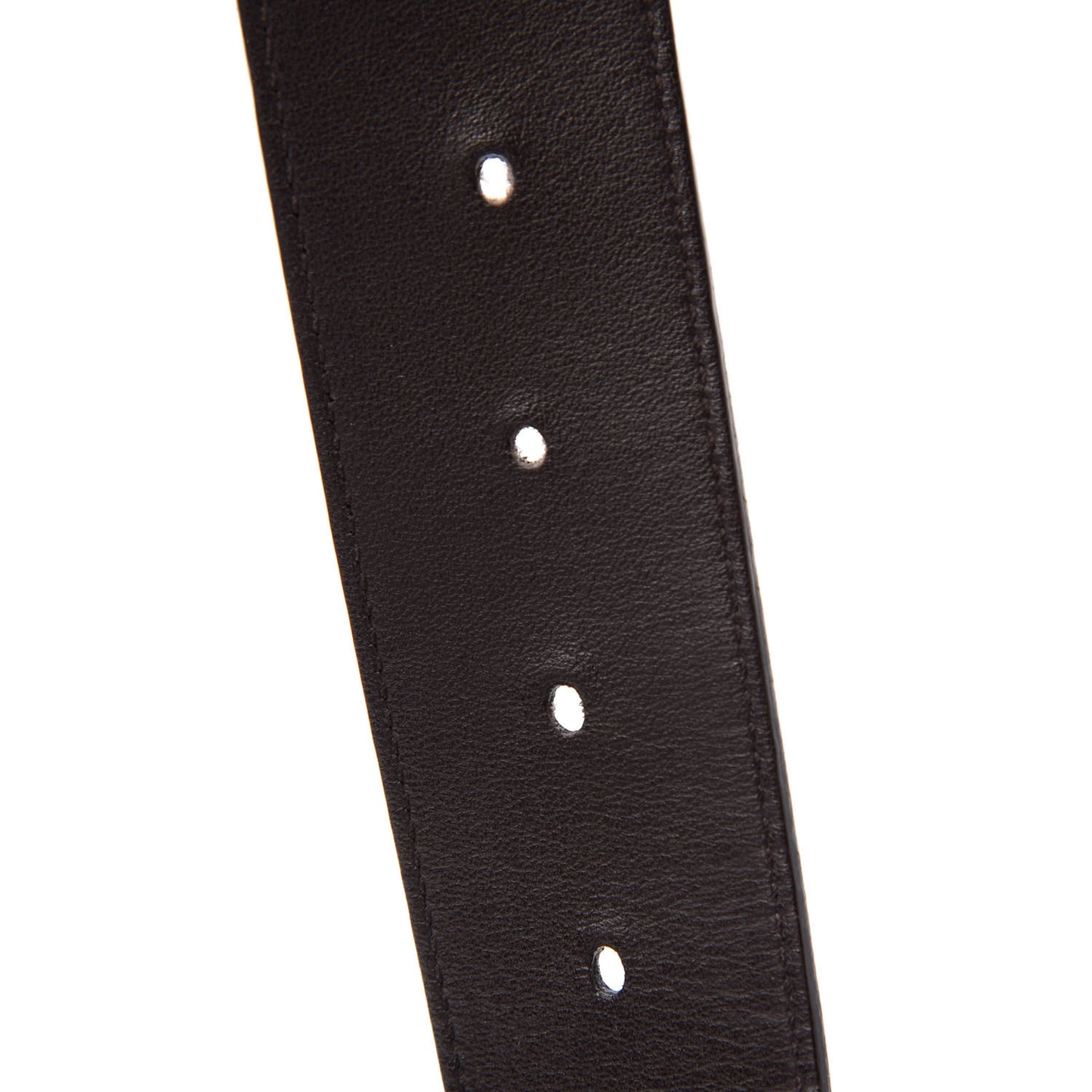 Moon Calfskin Nickel Double G 40mm Belt 100 40 Dark Cocoa
