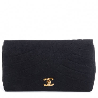 Chanel Jersey Clutch Black 1 of 7
