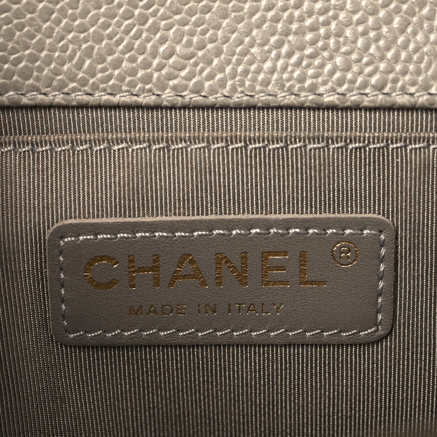 Chanel Caviar Quilted Medium Boy Flap Grey 6 of 11
