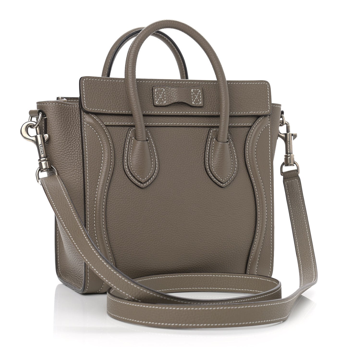 Drummed Calfskin Nano Luggage Souris
