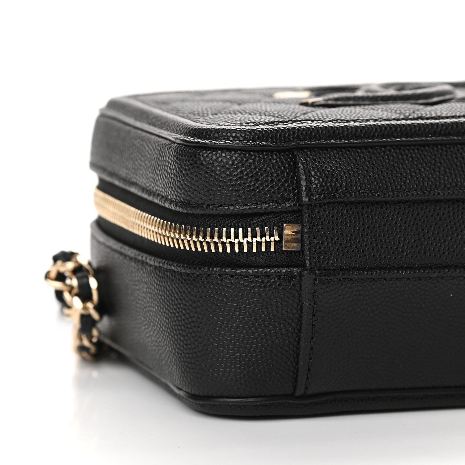 Chanel Caviar Quilted Small CC Filigree Vanity Case Black 8 of 9