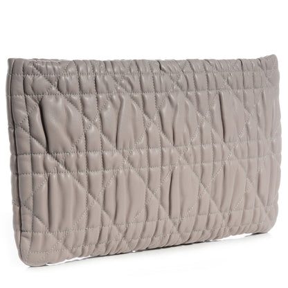 Christian Dior Lambskin Quilted Delidior Cannage Clutch Grey 3 of 7