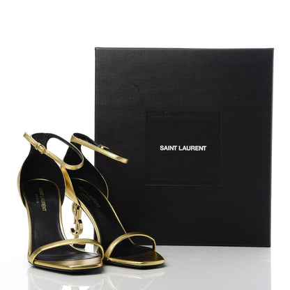 Saint Laurent Calfskin Opyum Sandals 39 Oro 10 of 10