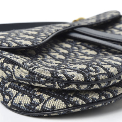 Christian Dior Oblique Saddle Bag Blue 5 of 9