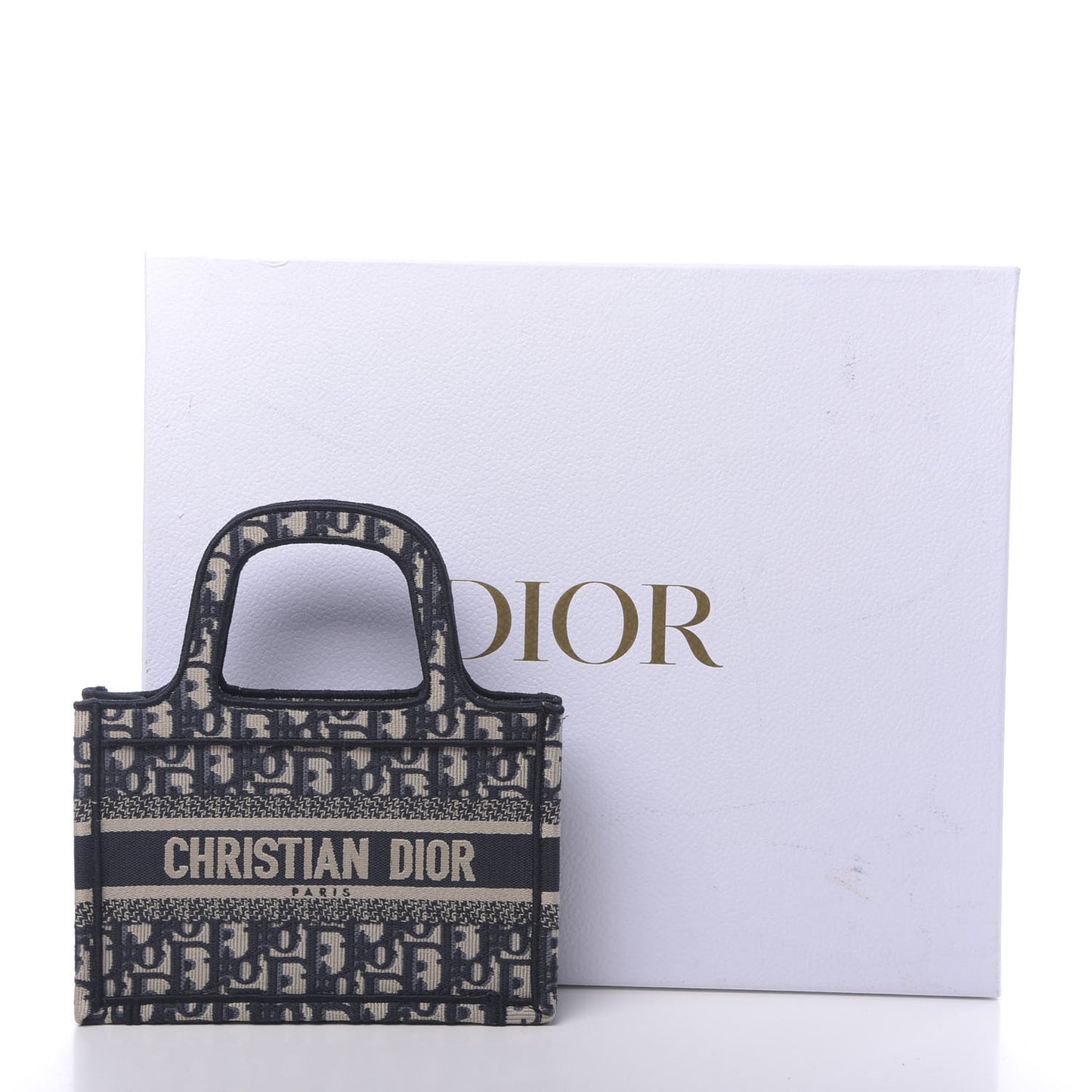 Oblique Mini Book Tote Blue Multicolor