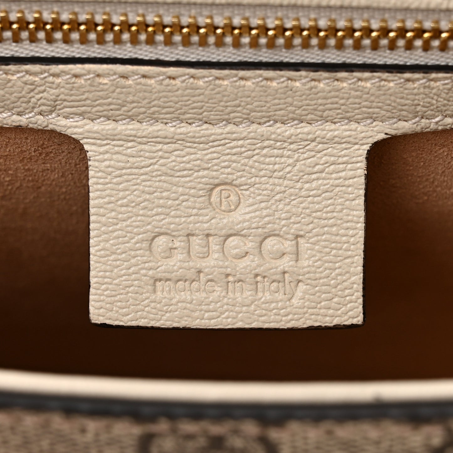 GG Supreme Monogram Calfskin Small Padlock Messenger Shoulder Bag Beige Mystic White Sun Oil