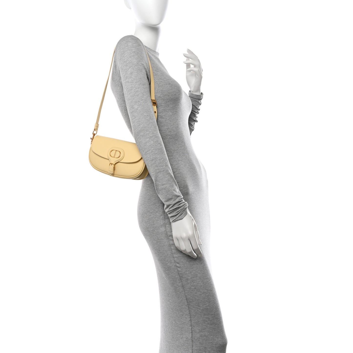 Box Calfskin East West Bobby Bag Pale Yellow