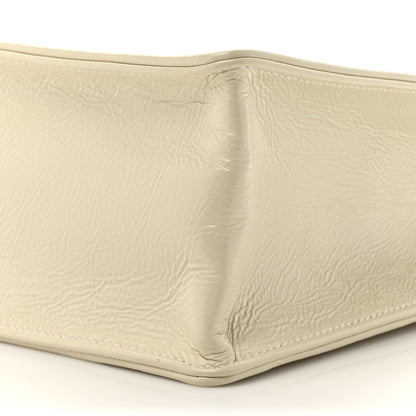 Chanel Shiny Aged Calfskin North South Shopping Bag White 9 of 12
