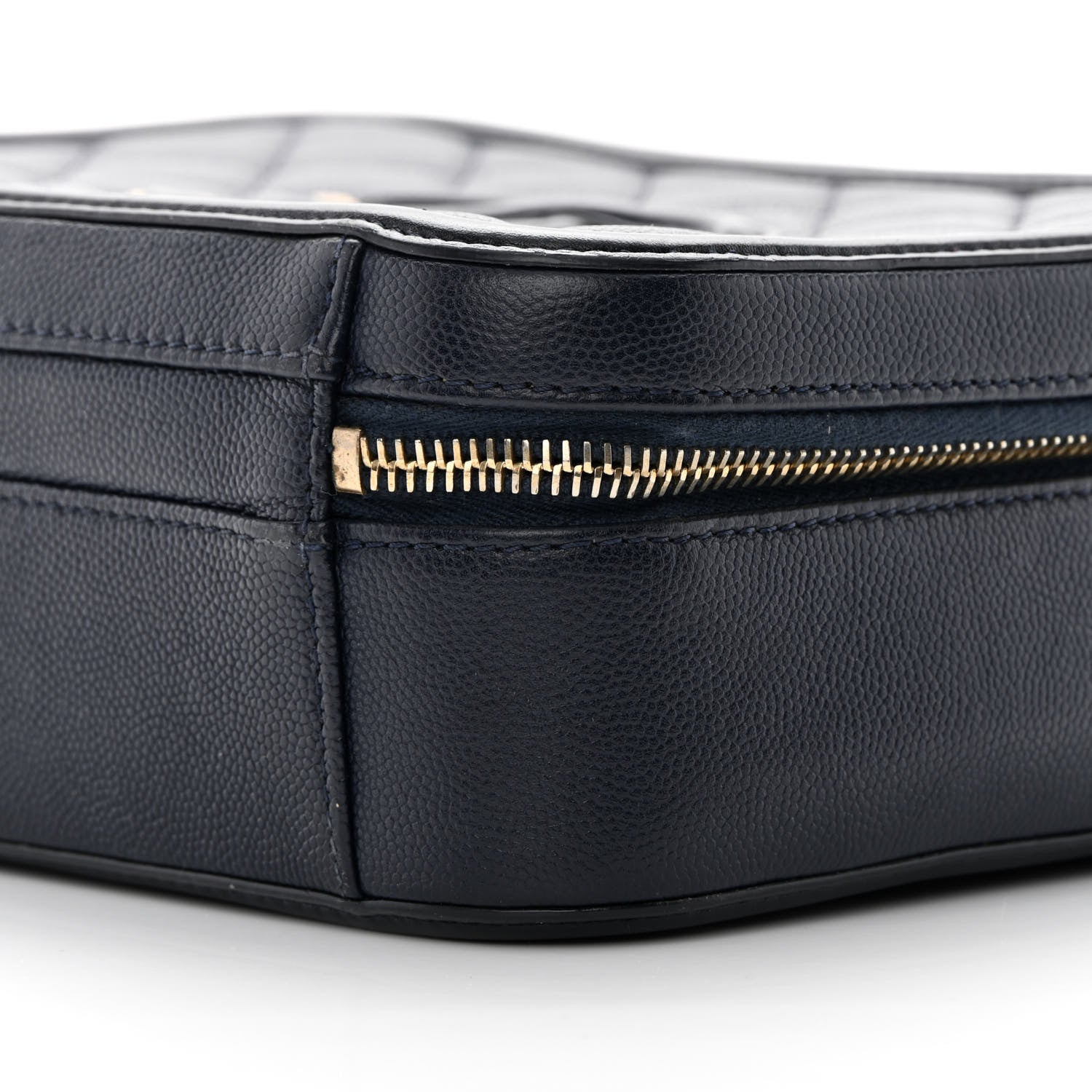Chanel Caviar Quilted Medium CC Filigree Vanity Case Navy 10 of 18