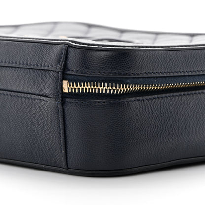 Chanel Caviar Quilted Medium CC Filigree Vanity Case Navy 10 of 18
